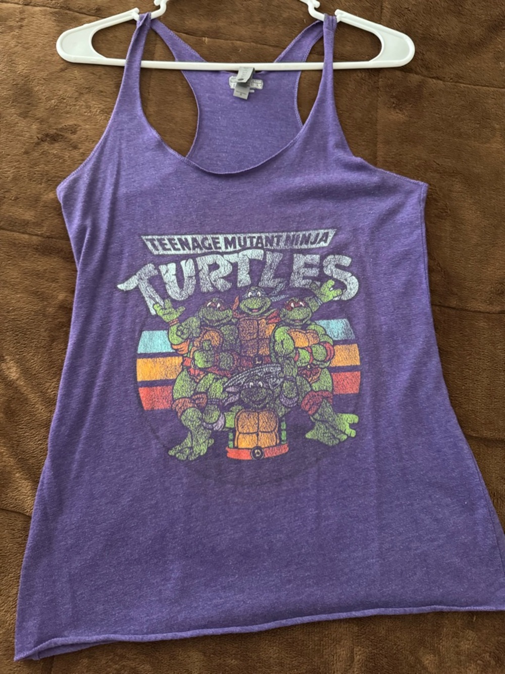 Next Level Apparel Purple Graphic Tank Top